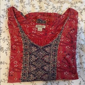 Lucky Brand Long Sleeve Western Top